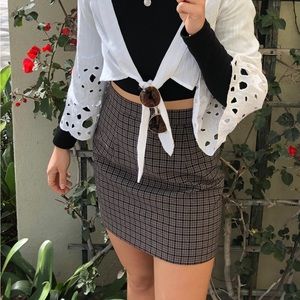 Vintage plaid mini skirt
